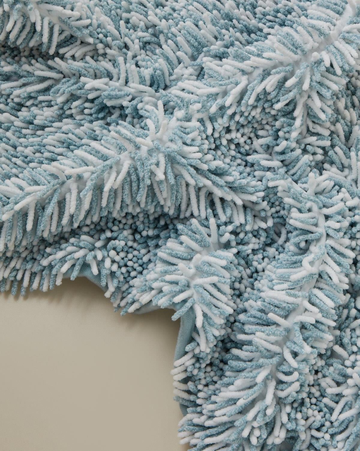 English Home Badematte Corallo Badematten-Set rutschfest 60x90 + 40x60 cm – Blau/Weiß, rechteckig, Rutschfestes 2er-Badematten-Set 60x90 + 40x60 cm