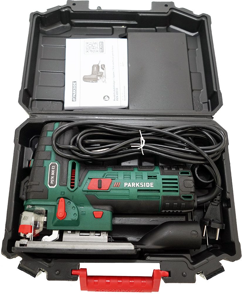Parkside Pendelhubstichsäge Elektro Stichsäge PSTK 800 im Transportkoffer - 800 Watt