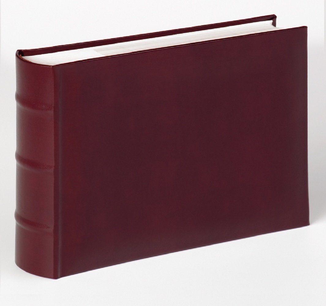 Walther Design Einsteck-Fotoalbum Classicalbum Classic, buchgebundenes Memo-Einsteckalbum, Kunstleder mit erhabenen Bünden