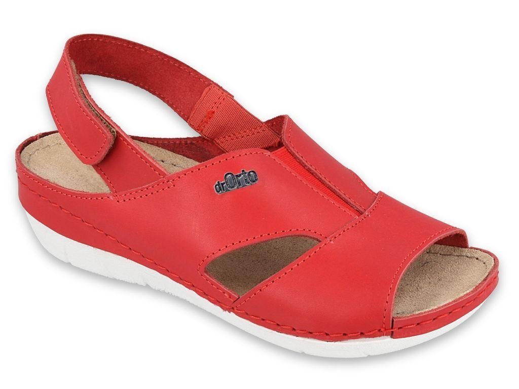 Sandale Bequeme verschiedenen Rot Sandale in für Orto Farben Dr. Damen