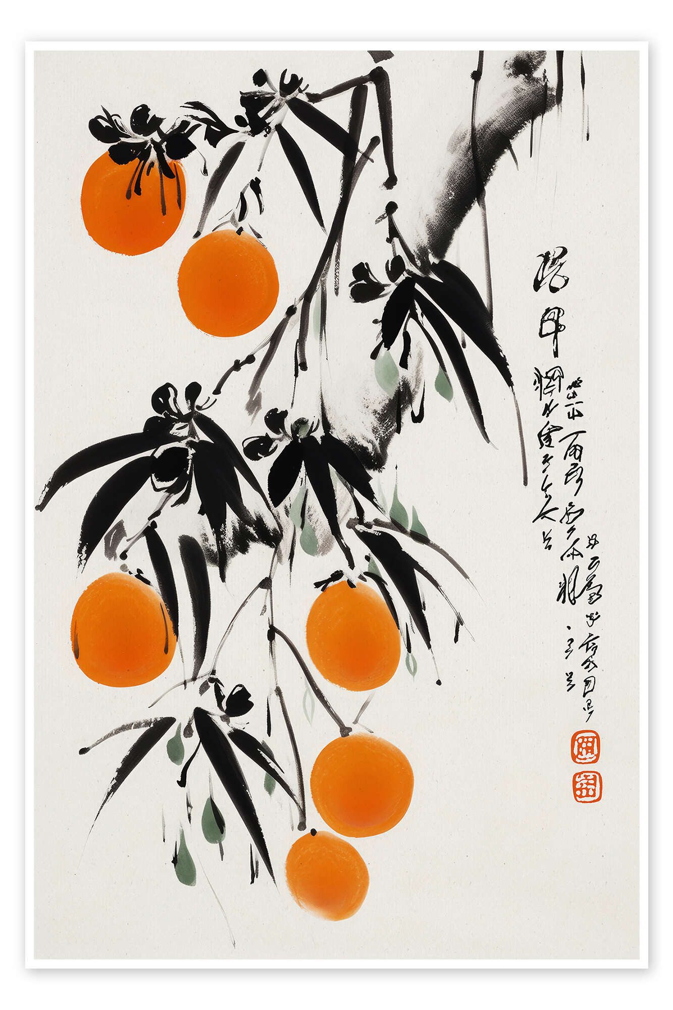 Posterlounge Wandbild Japanische Orangen, treechild, erhältlich als Poster, Leinwandbild, Wandsticker oder Acrylglasbild