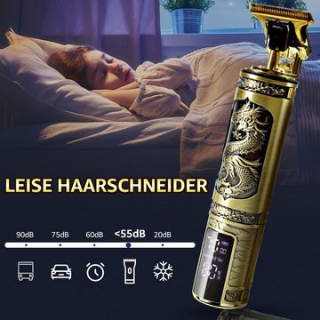 MCURO Haarschneider Haarschneidemaschine Barttrimmer, LED Displays 4 in 1 Elektrischer Haartrimmer, Kabelloser Bartschneider, Professioneller Haarschneidemaschine männer Haartrimmer