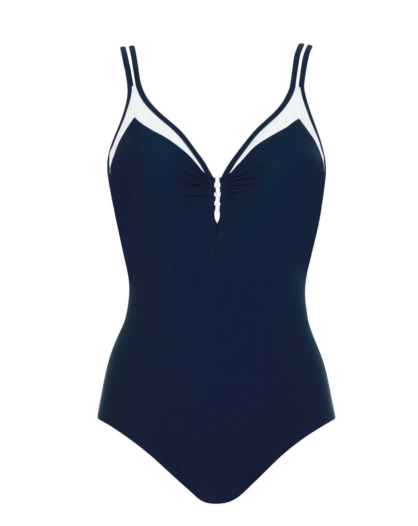 Sunflair Badeanzug Beach Basic Blue & Turquoise Badeanzug mit Softcups und tiefen Rücken
