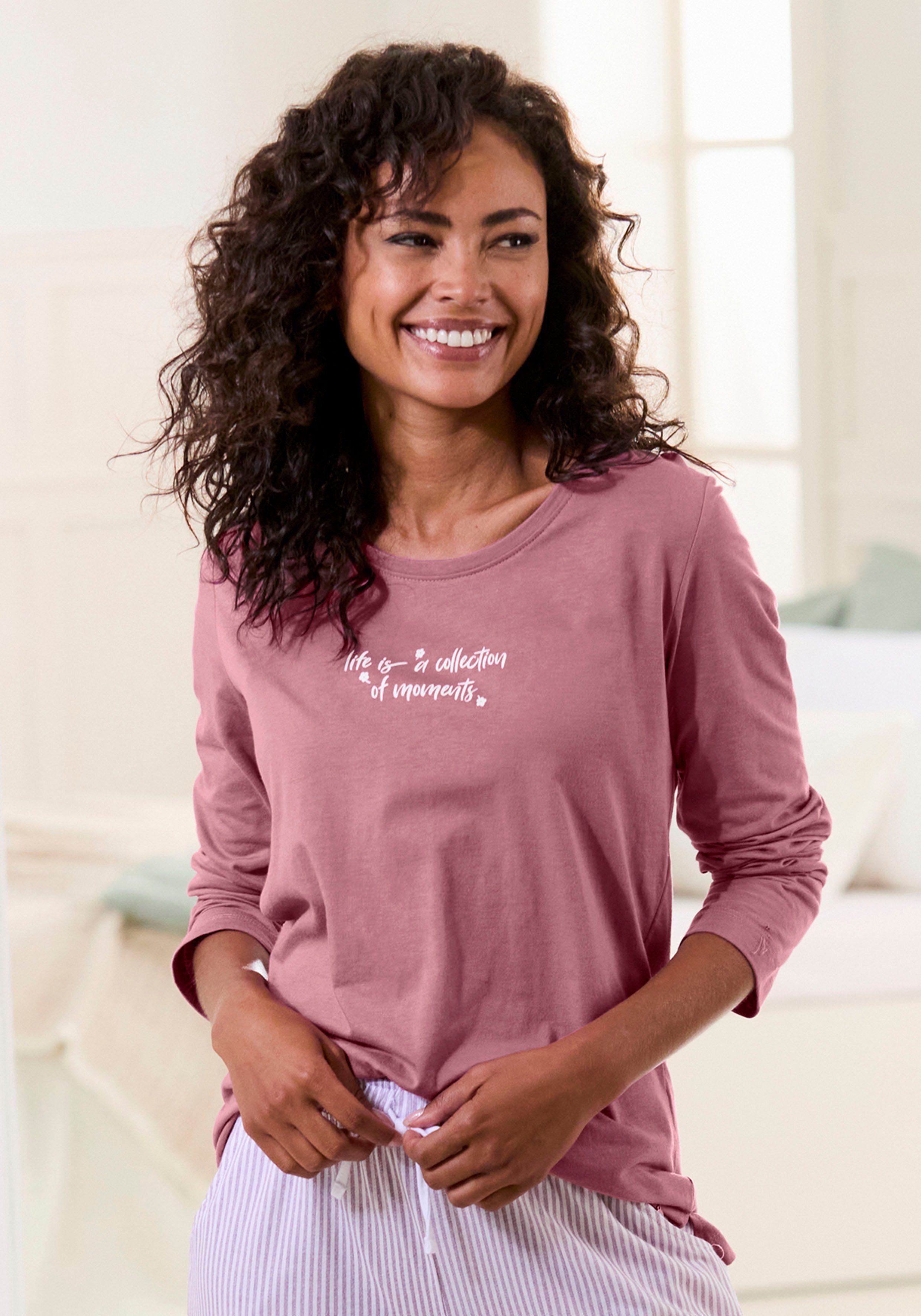 s.Oliver Pyjamaoberteil (1-tlg) mit Frontdruck