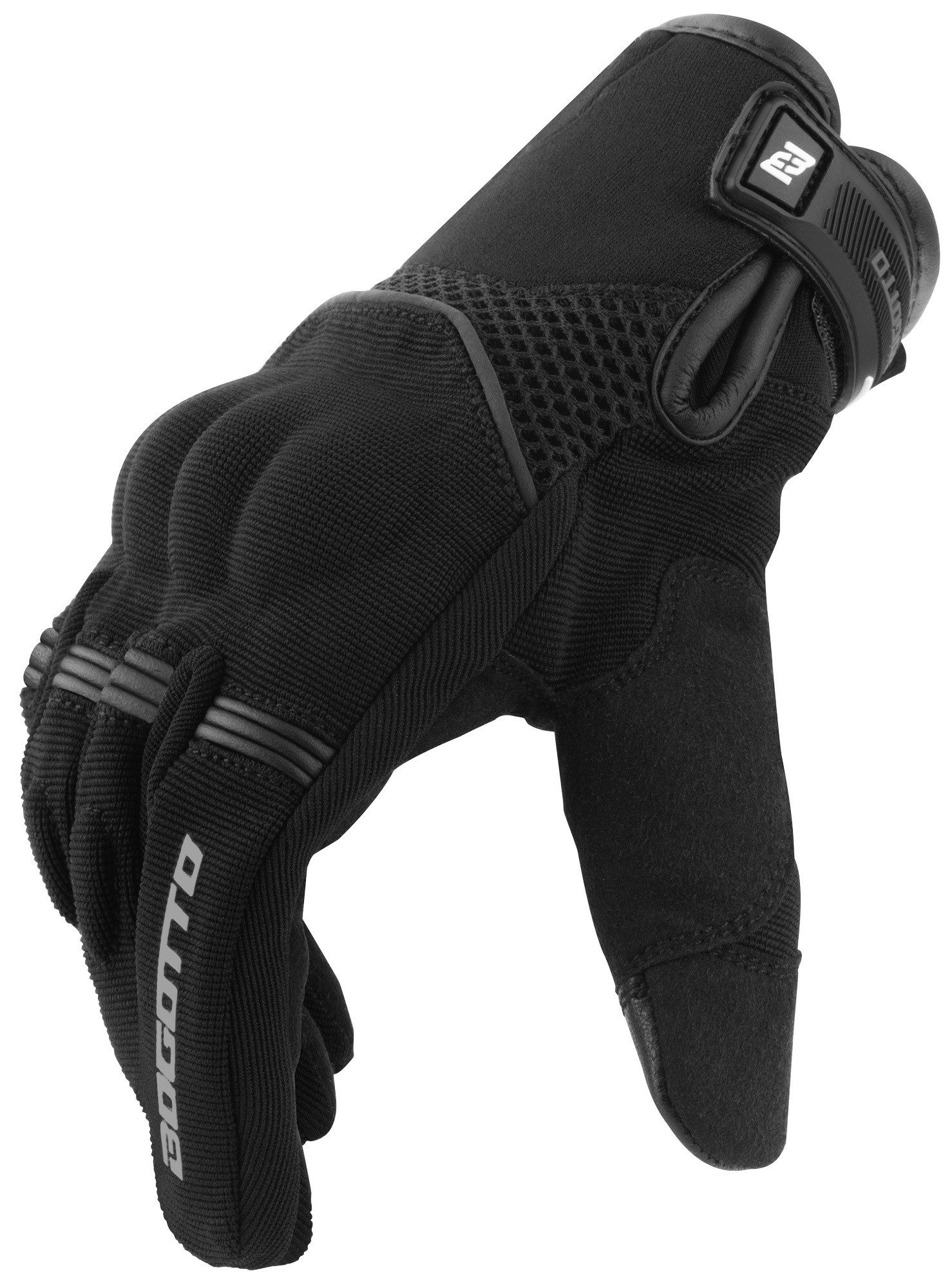 Bogotto Motorradhandschuhe Clutch-RS Motorrad Handschuhe perforiert,kurze Stulpe,Touchscreenbedienung möglich