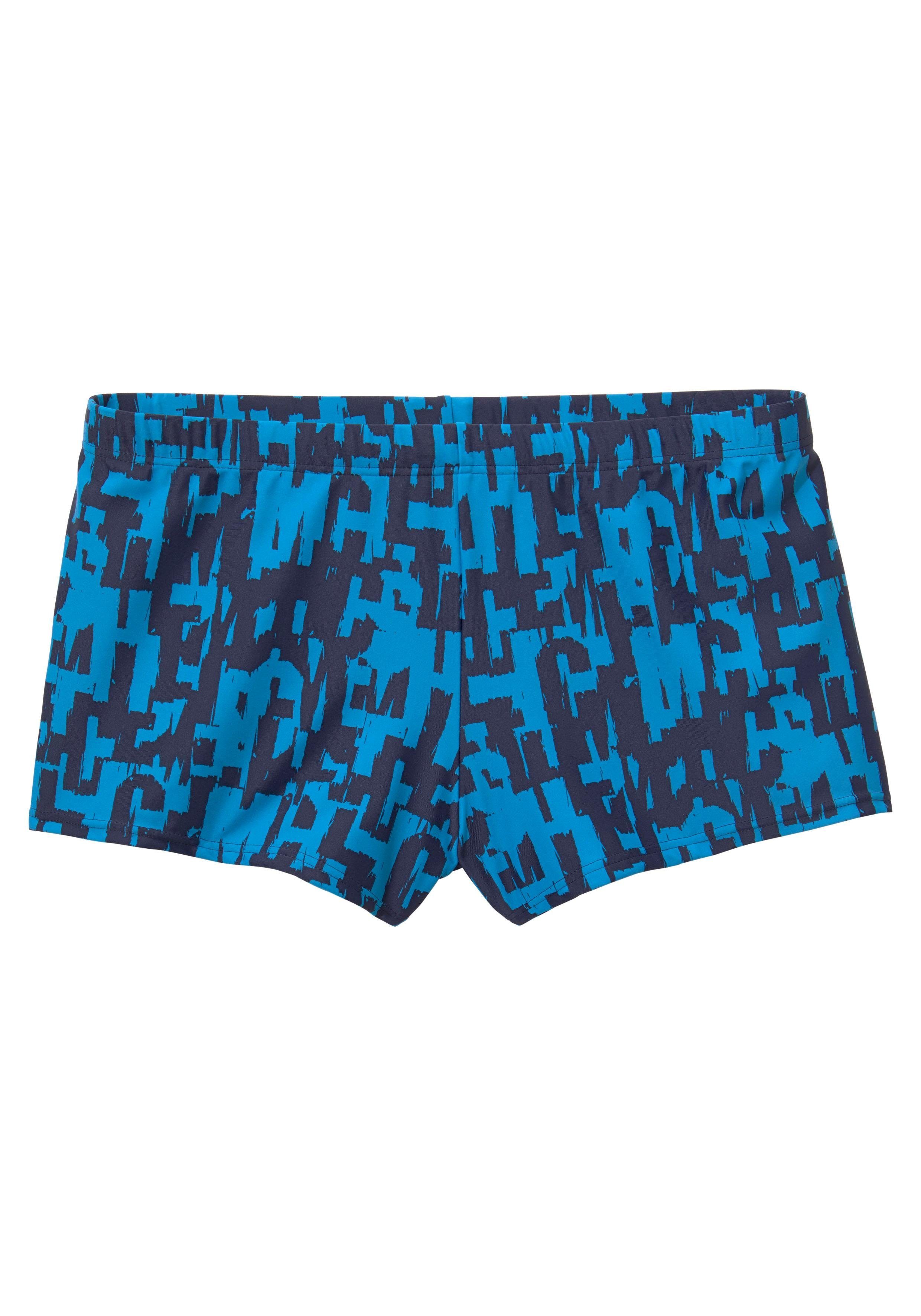 Chiemsee Boxer-Badehose blau Innenkordel mit