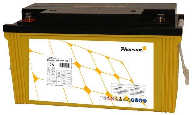 Phaesun »AGM Sun Store 150« Solarakkus (12 V) – 12%