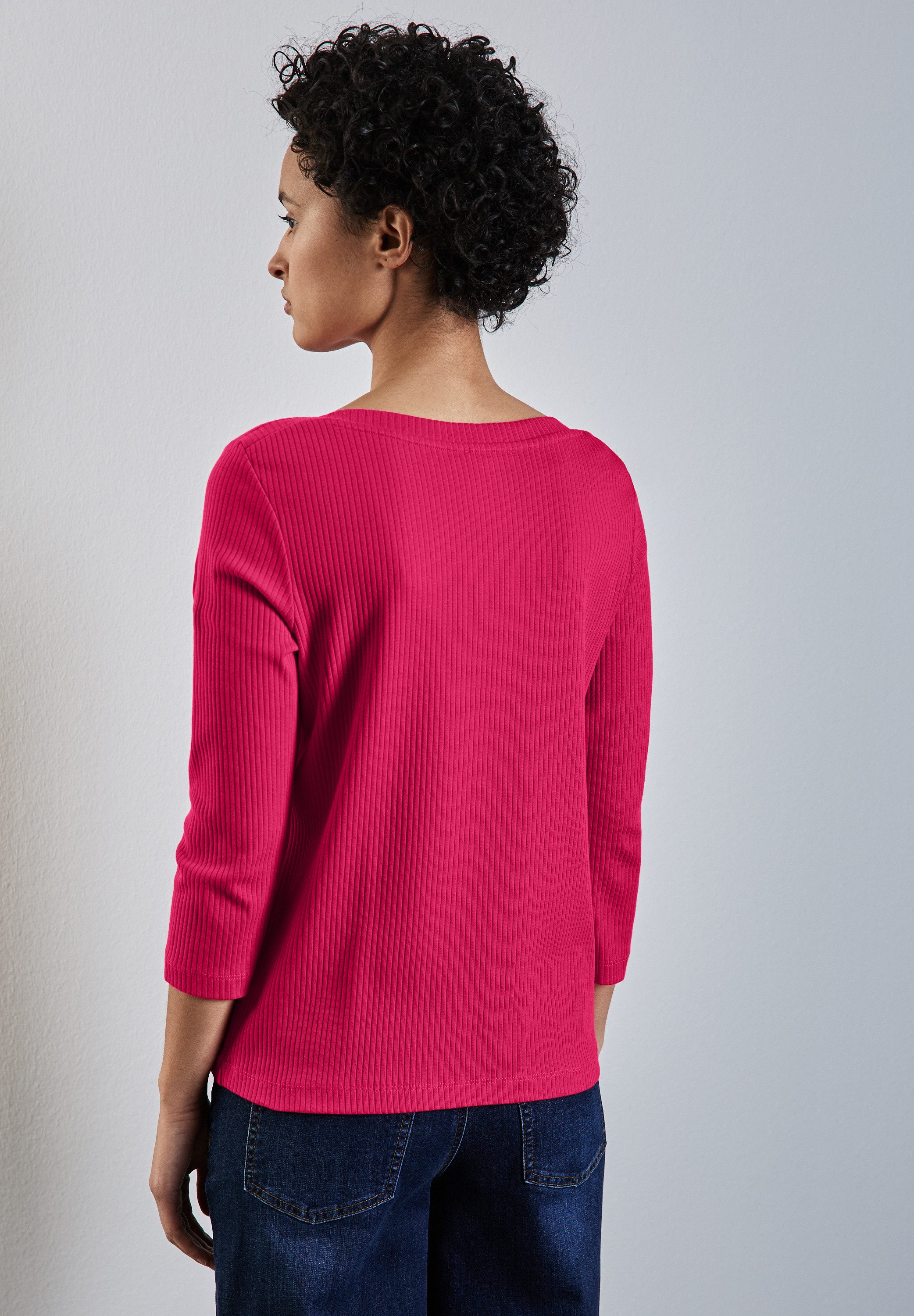 STREET ONE 3/4-Arm-Shirt aus softem Materialmix günstig online kaufen