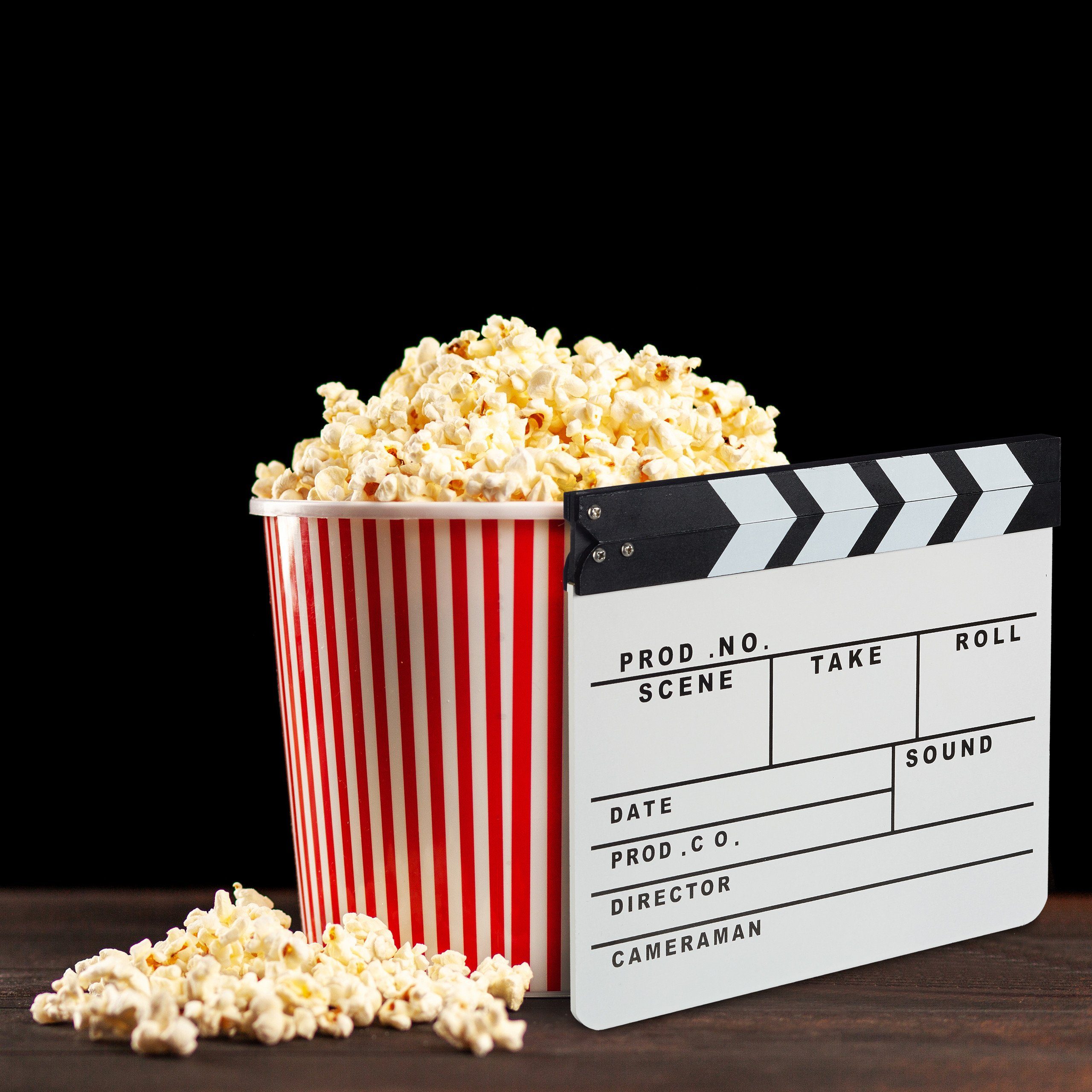 relaxdays Filmklappe 2x Filmklappe weiß