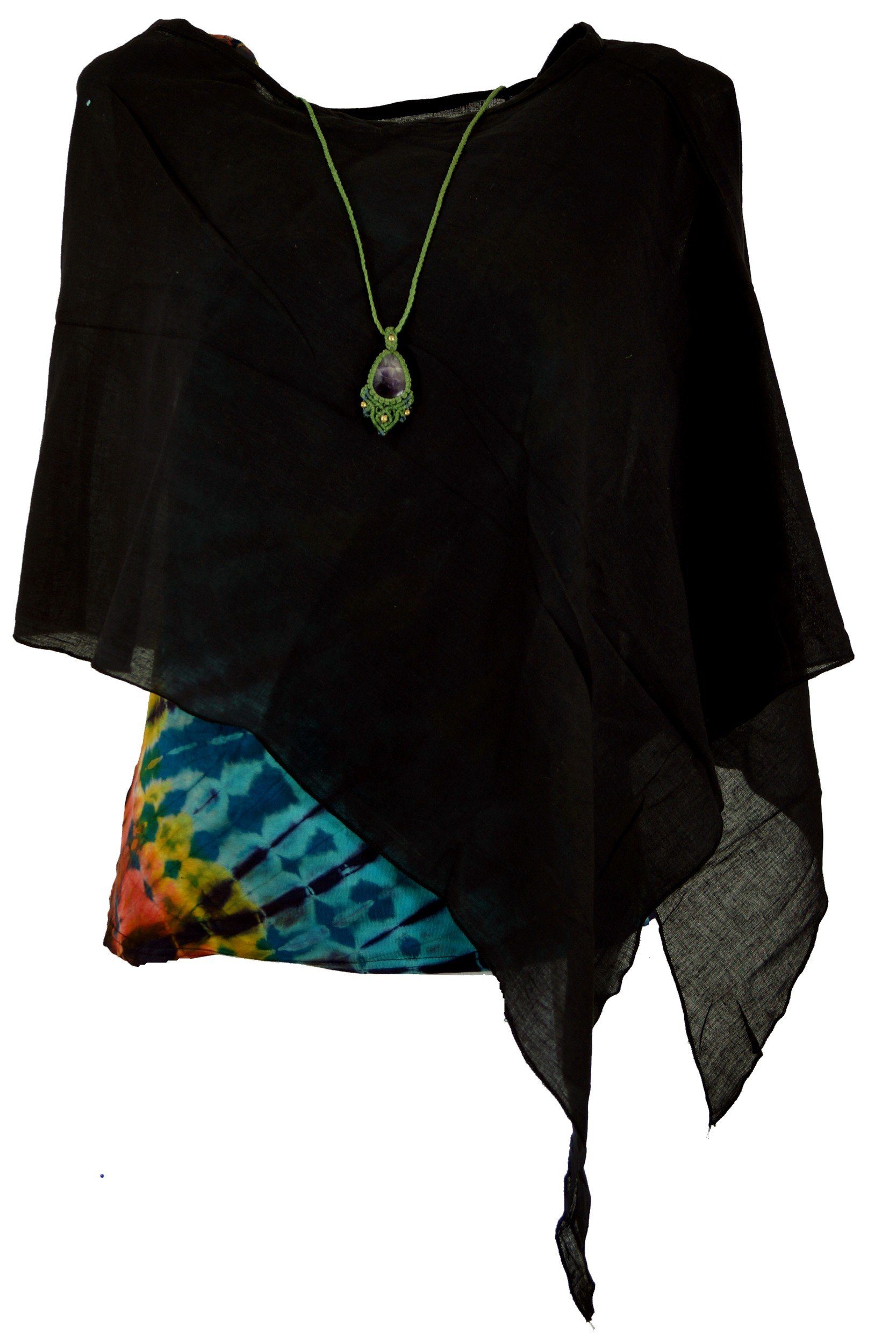 Guru-Shop Langjacke Lagenlook Poncho, leichter Poncho, günstig online kaufen