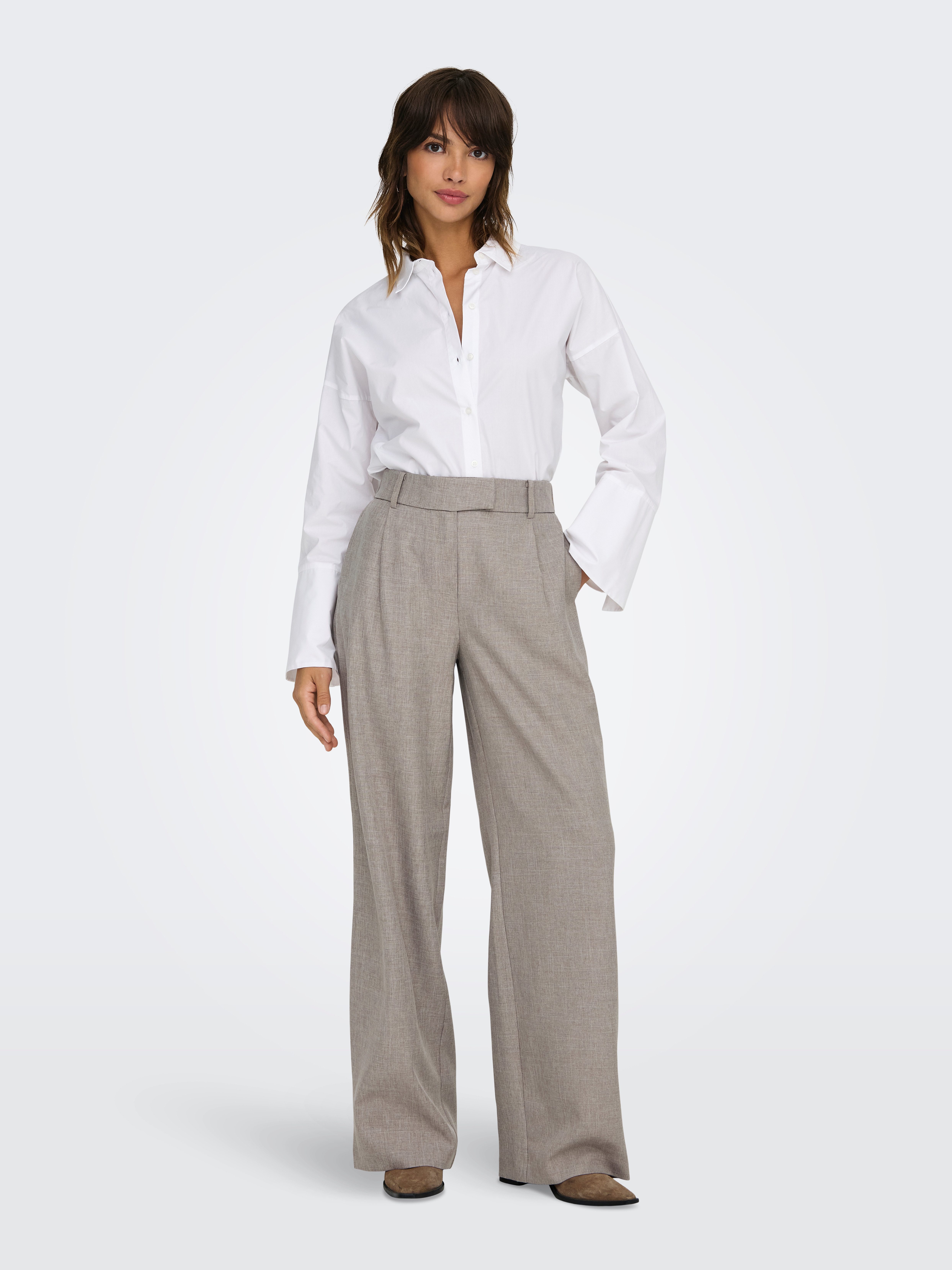 ONLY Anzughose ONLLINDA HW STR MEL PANTS TLR NOOS Materialmix