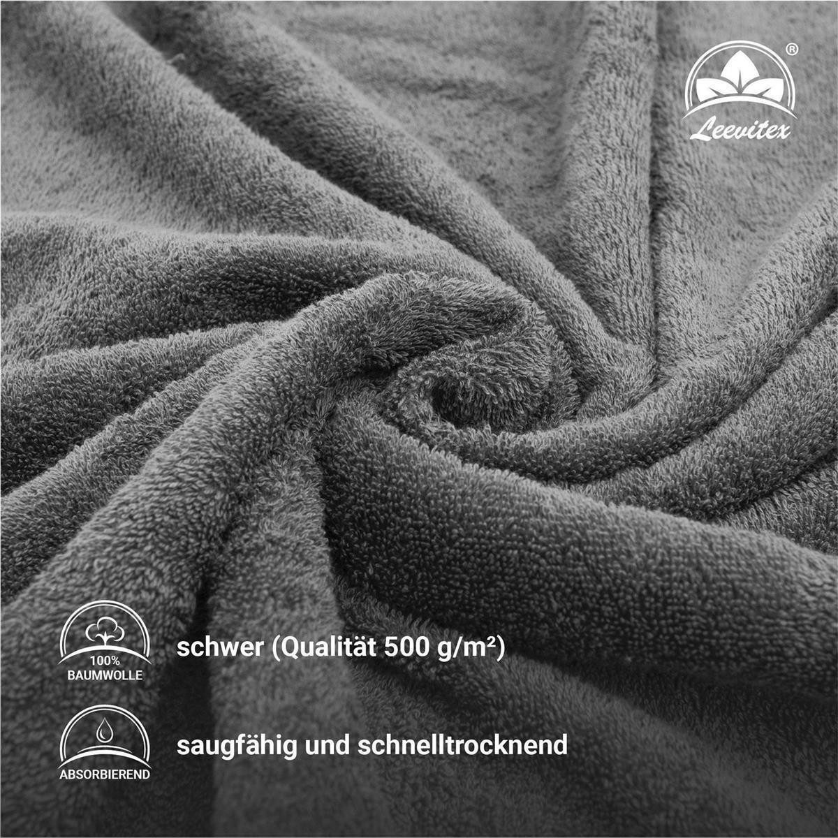 leevitex® Saunatuch Frottee XXL, (1-St), 80 x 200 cm, extra groß & saugfähi günstig online kaufen