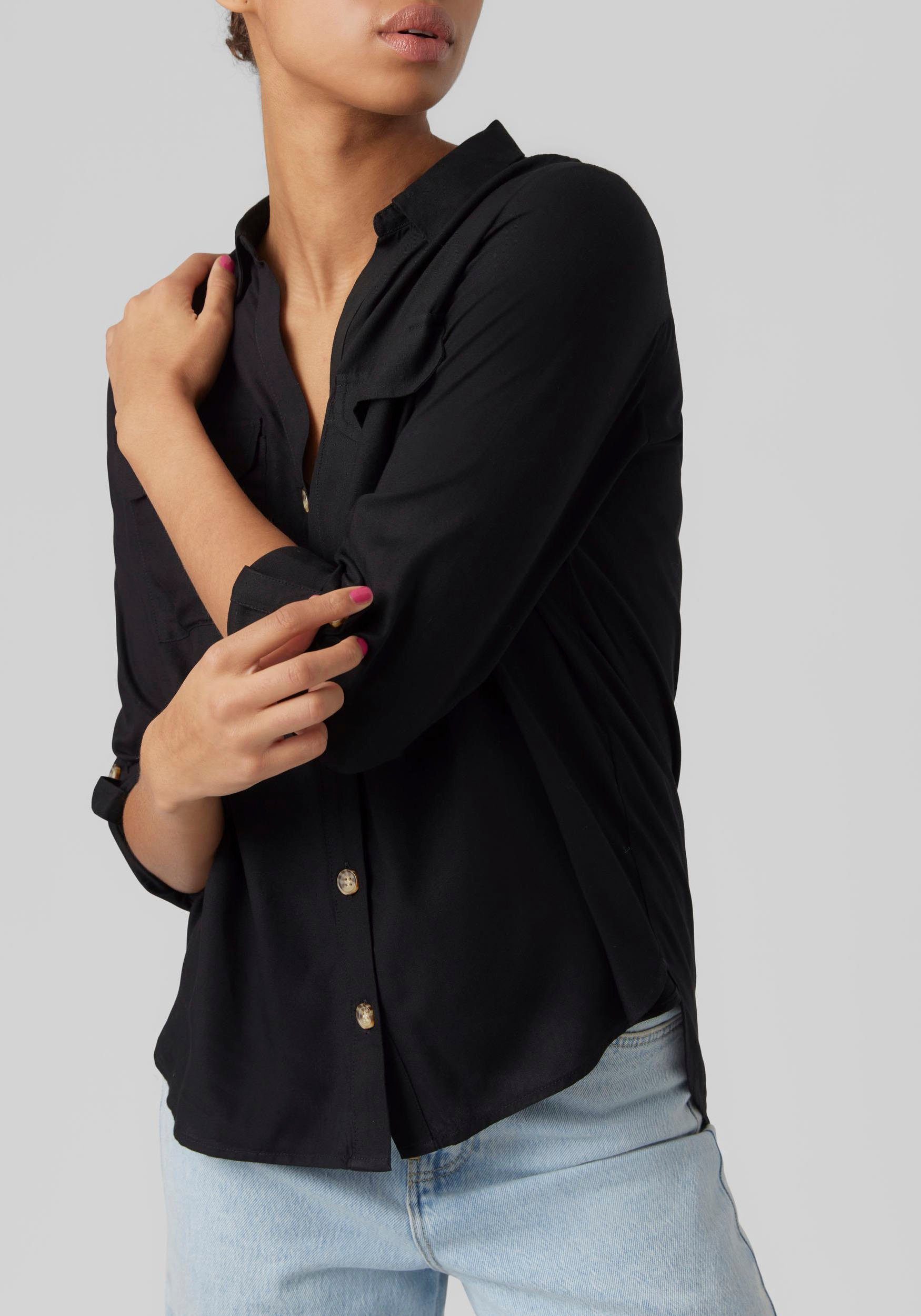 Vero Moda Hemdbluse VMBUMPY L/S SHIRT NEW WVN GA NOOS Viskose, regular fit günstig online kaufen