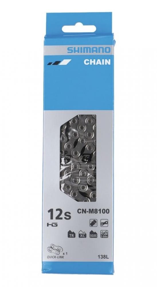 Shimano Fahrradkette SHIMANO Kette DEORE XT CN-M8100 12-fach 138 Glieder Kette - 12-fach An