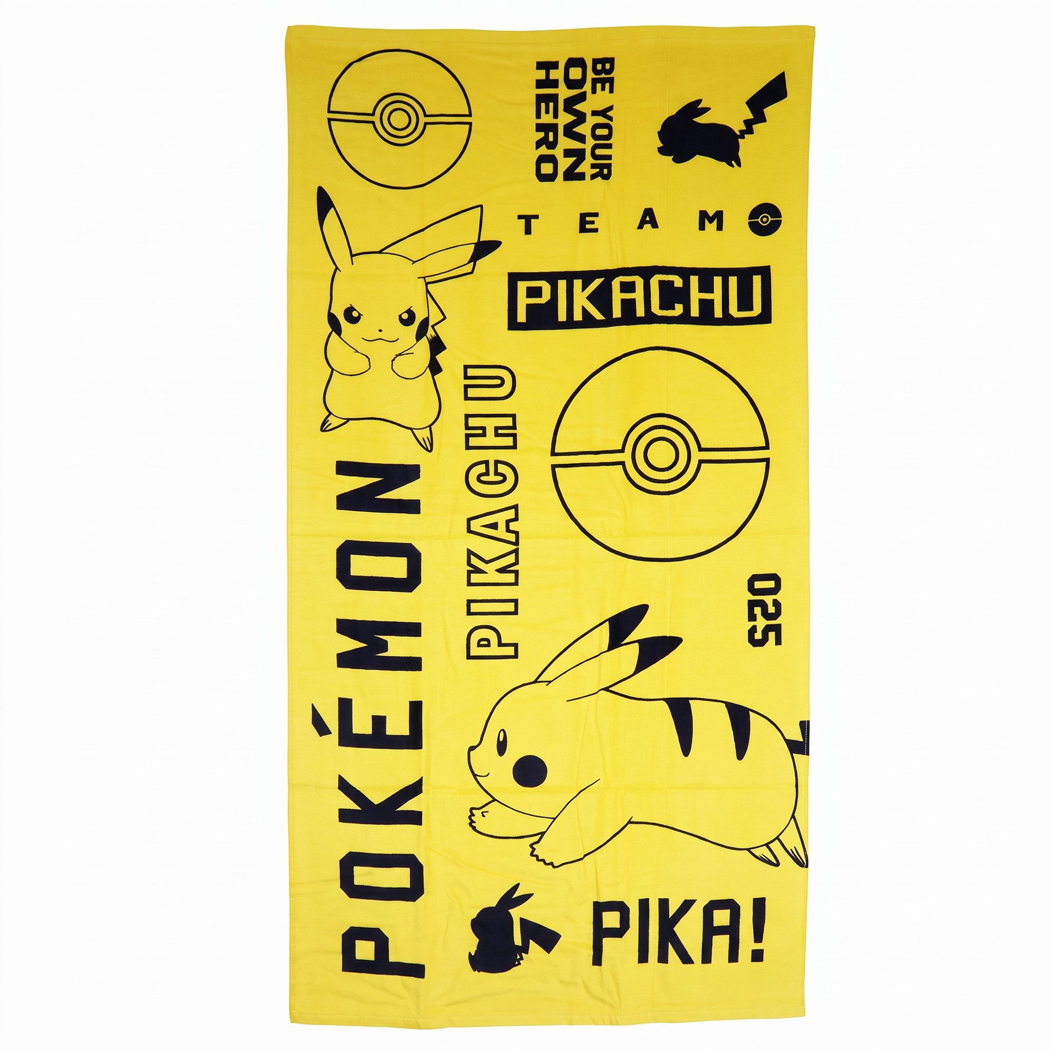POKÉMON Strandtuch Pokemon Pikachu Badetuch Strandtuch XL 70x140 cm 100% Baumwolle