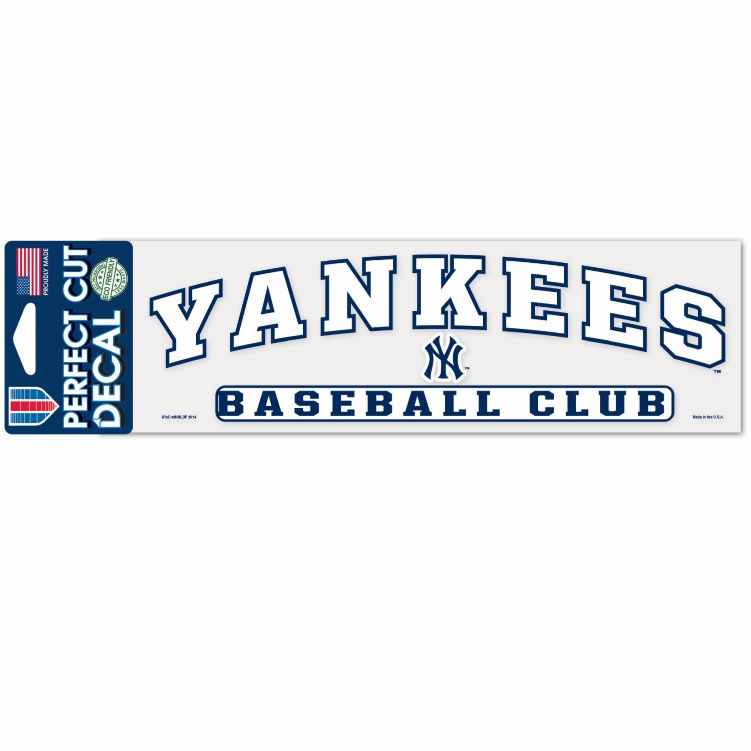 WinCraft Wanddekoobjekt MLB Perfect Cut Aufkleber 8x25cm New York Yankees