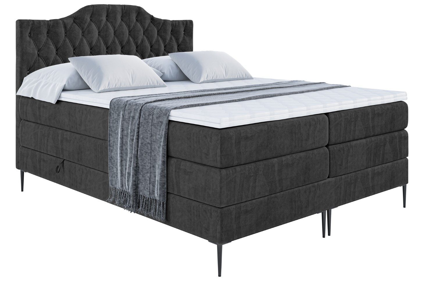 ALTDECOR Boxspringbett VILA-1-F KING (Multipocket-Matratze H4, günstig online kaufen