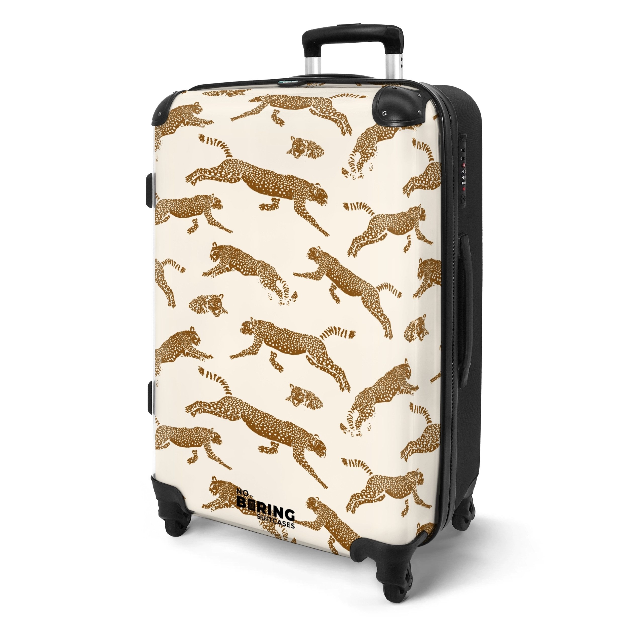 NoBoringSuitcases.com© Hartschalen-Trolley Beige mit Panther 67 günstig online kaufen