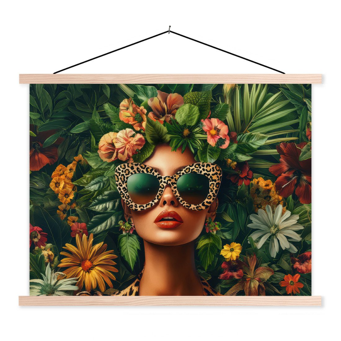 MuchoWow Poster Frau - Pantherdruck - günstig online kaufen