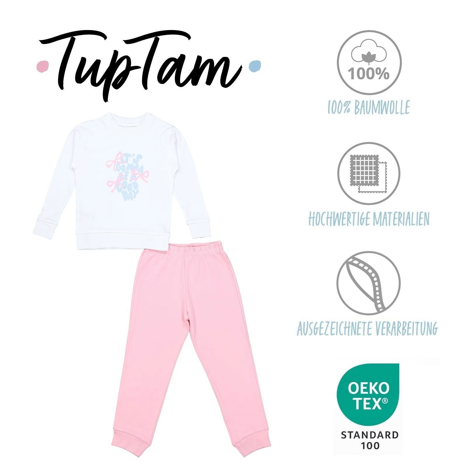 TupTam Schlafanzug Kinder Mädchen Schlafanzug Set Langarm Pyjama Nachtwäsche 2-teilig – Bild 2 von 5
