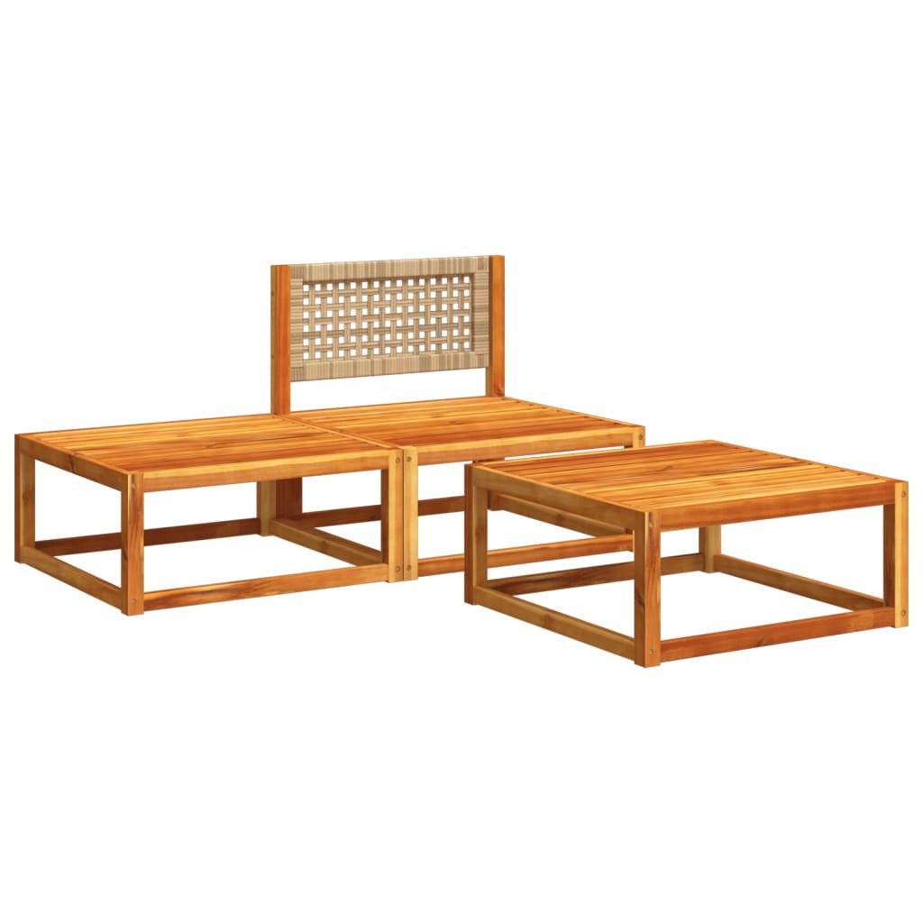 vidaXL Loungesofa 3-tlg. Garten-Sofagarnitur mit Kissen günstig online kaufen
