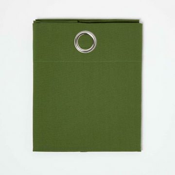 Gardine Gardinen mit Ösen unifarben, Olivgrün, 117 x 137 cm, Homescapes