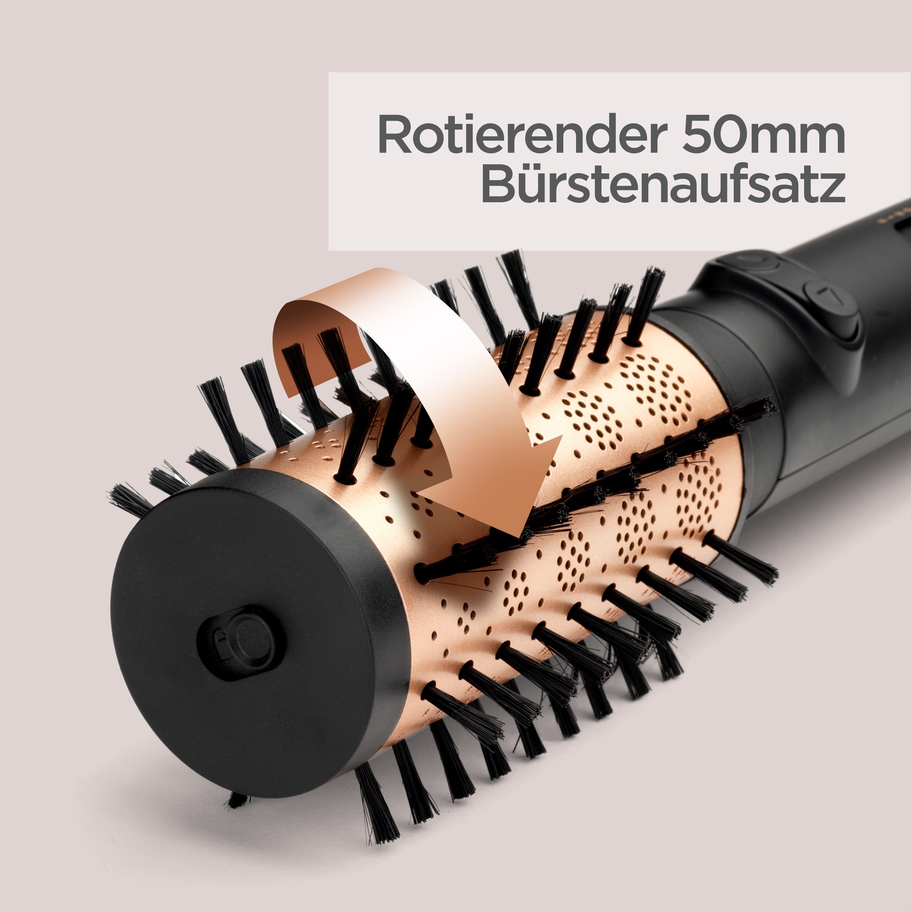 BaByliss Warmluftbürste Big Hair Luxe Warmluftbürste mit 4 Aufsätzen, AS970E, 650W Rundbürstenföhn, Rotierend, Ionen-Technologie, 4 Aufsätze – Bild 4 von 5