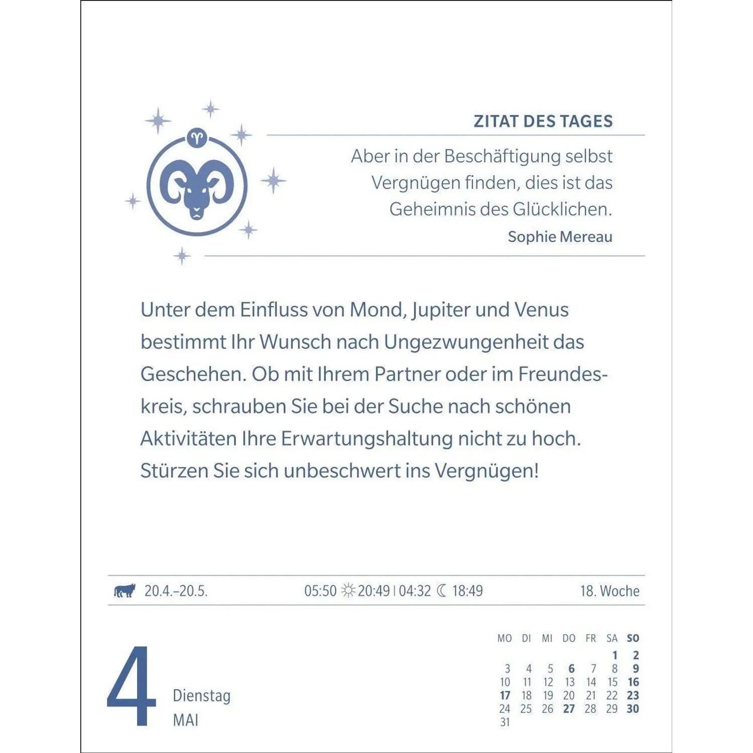 Harenberg Kalender Verlag Abreißkalender Widder Sternzeichenkalender 2027 - Tagesabreißkalender - Ihr...