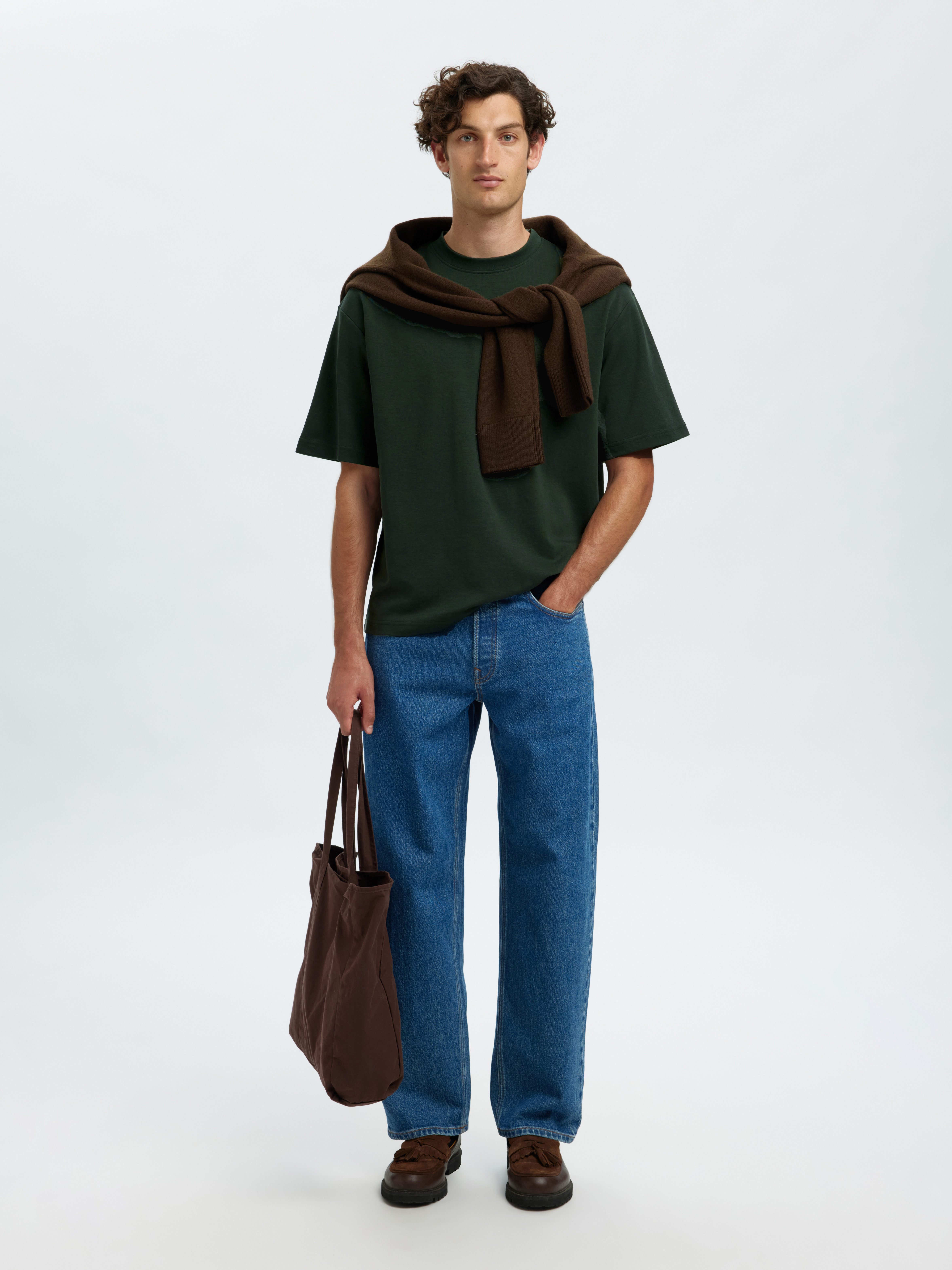 Selected Rundhalsshirt SLHLOOSEOSCAR SS O-NECK TEE NOOS