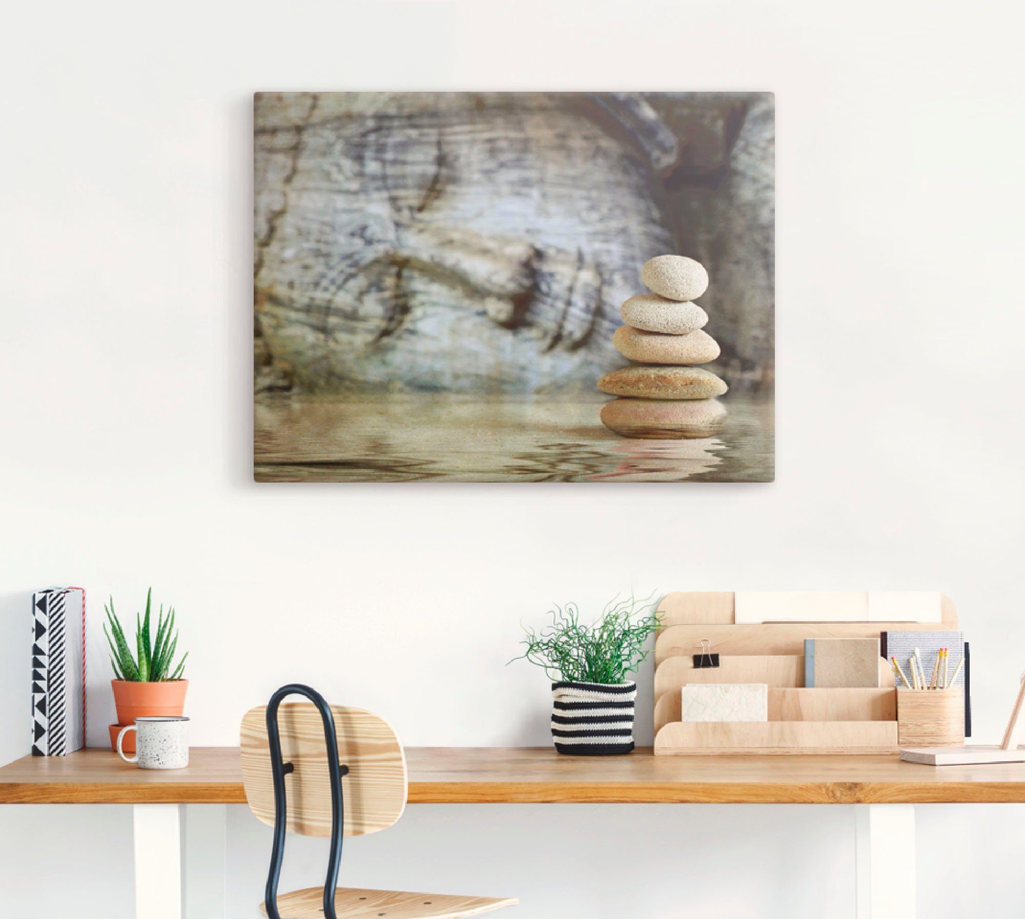 Artland Wandbild Wassertempel, Zen (1 St), als Leinwandbild, Wandaufkleber oder Poster in versch. Größen