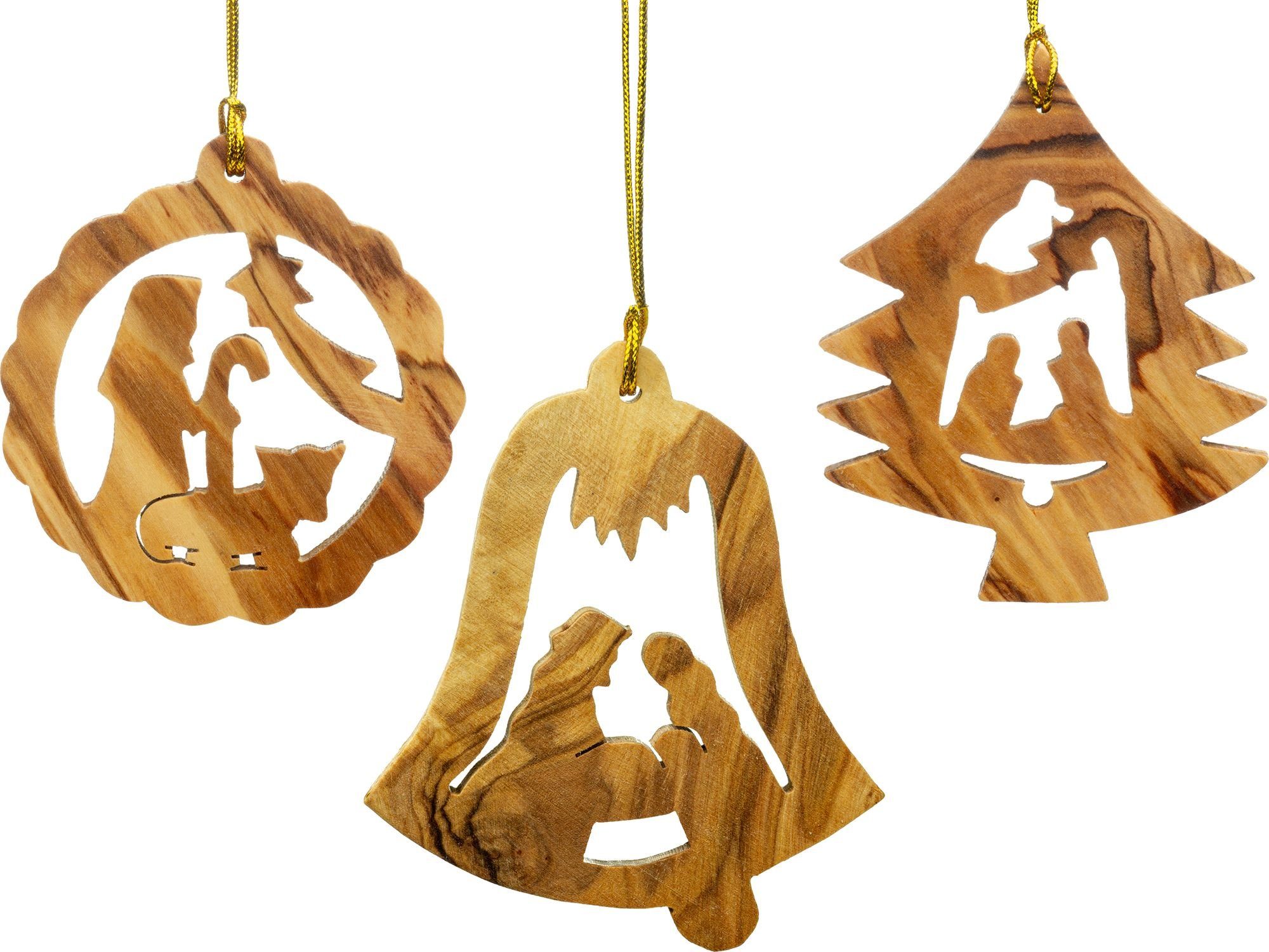 SIKORA Christbaumschmuck OH-SET2 Baumschmuck Olivenholz Anhänger aus Bethle günstig online kaufen