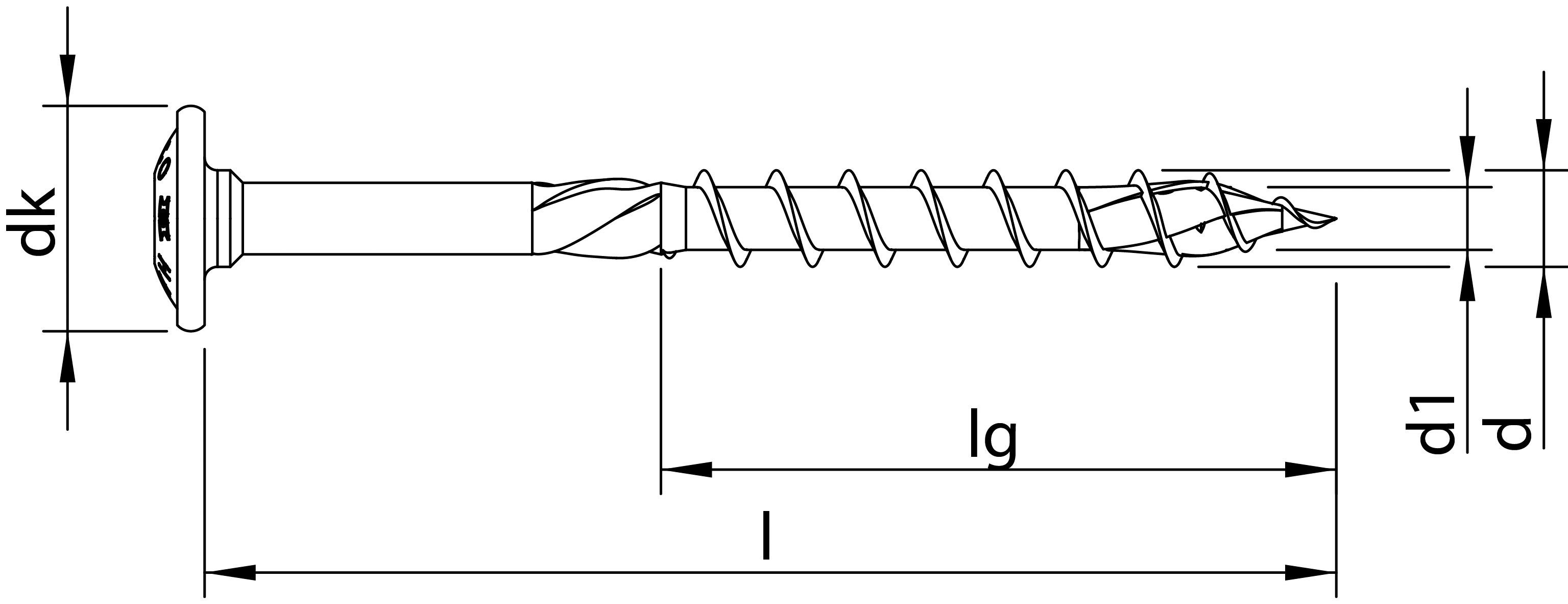 HECO Schrauben Holzbauschraube TOPIX-plus Holzbauschraube, Tellerkopf, TX40, Teilgewinde, (50 St)
