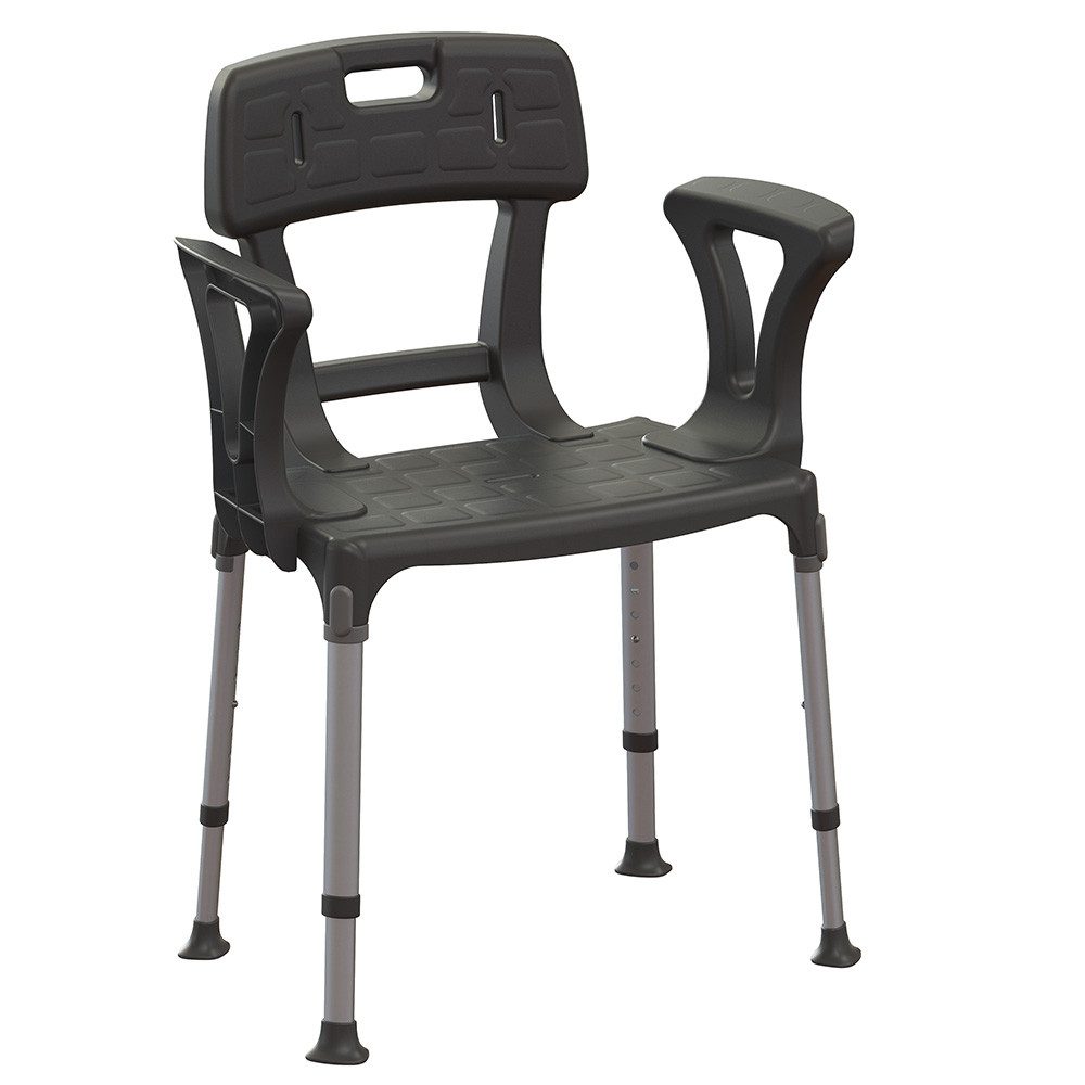 RUSSKA Dusch-Toilettenrollstuhl Russka laguna Duschstuhl mit Rückenlehne und Armle