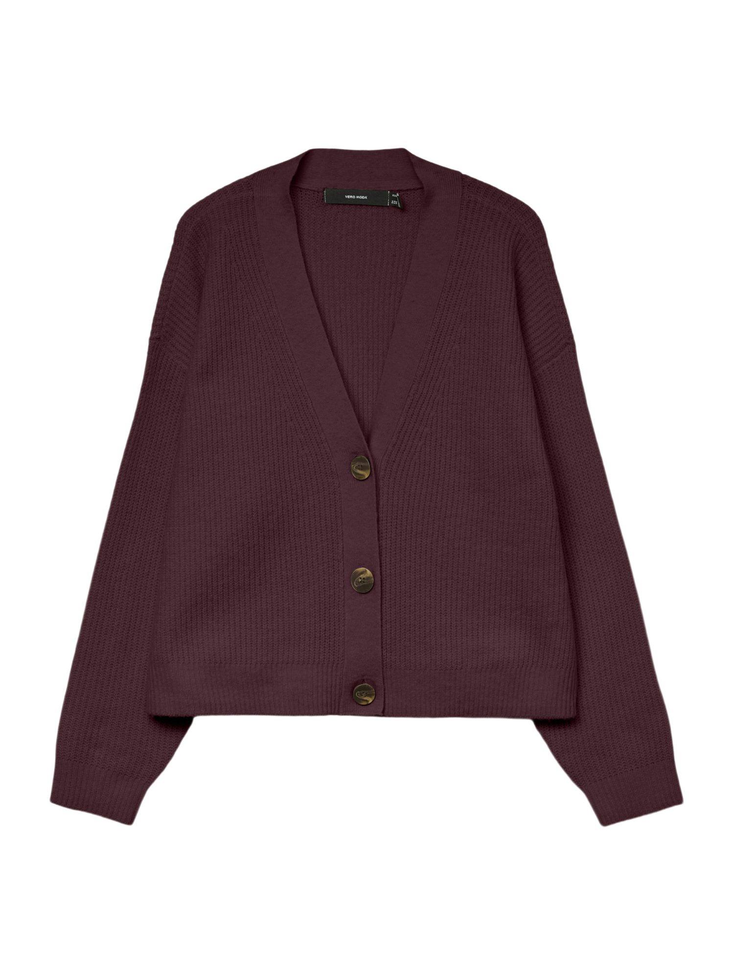 Vero Moda Kurzjacke lila,Casual,Polyester,Unifarben,V-Ausschnitt,Lang,Regular Fit