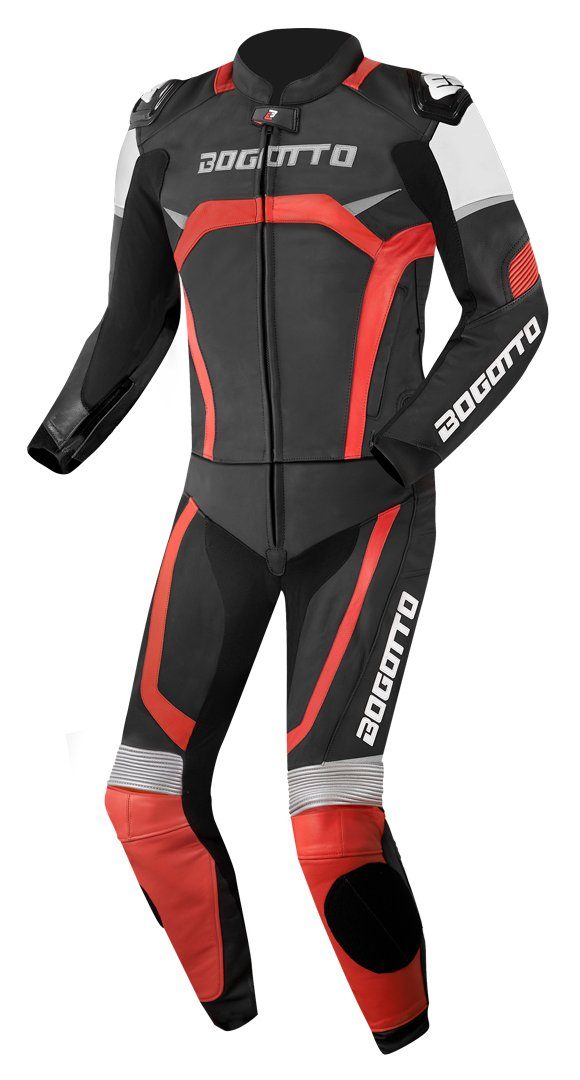Bogotto Motorradkombi Misano 2-Teiler Motorrad Lederkombi protektoren reflektierende