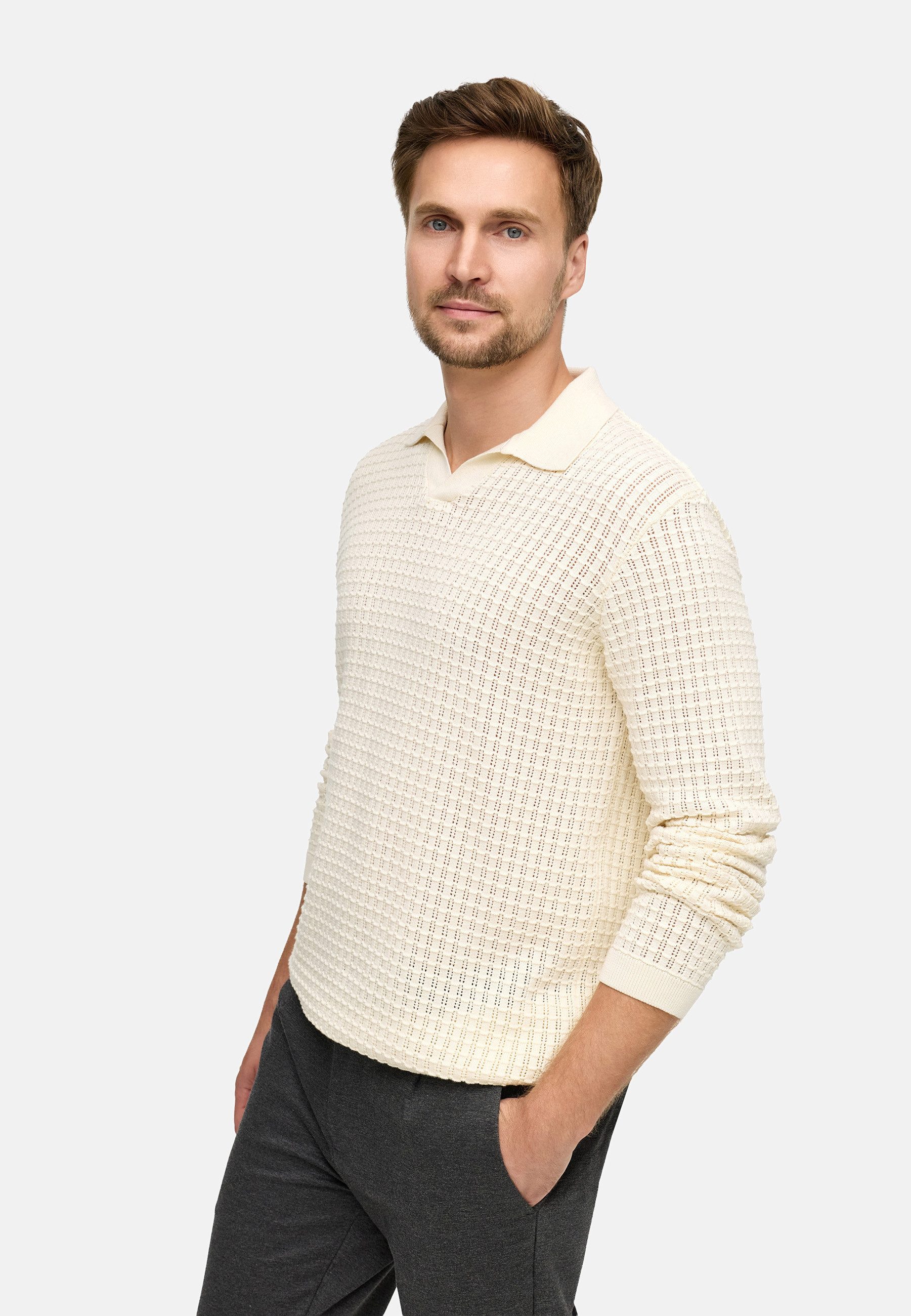 Jeff Strickpullover Herren JFLane polo Pullover Herrenpullover mit Polokrag günstig online kaufen