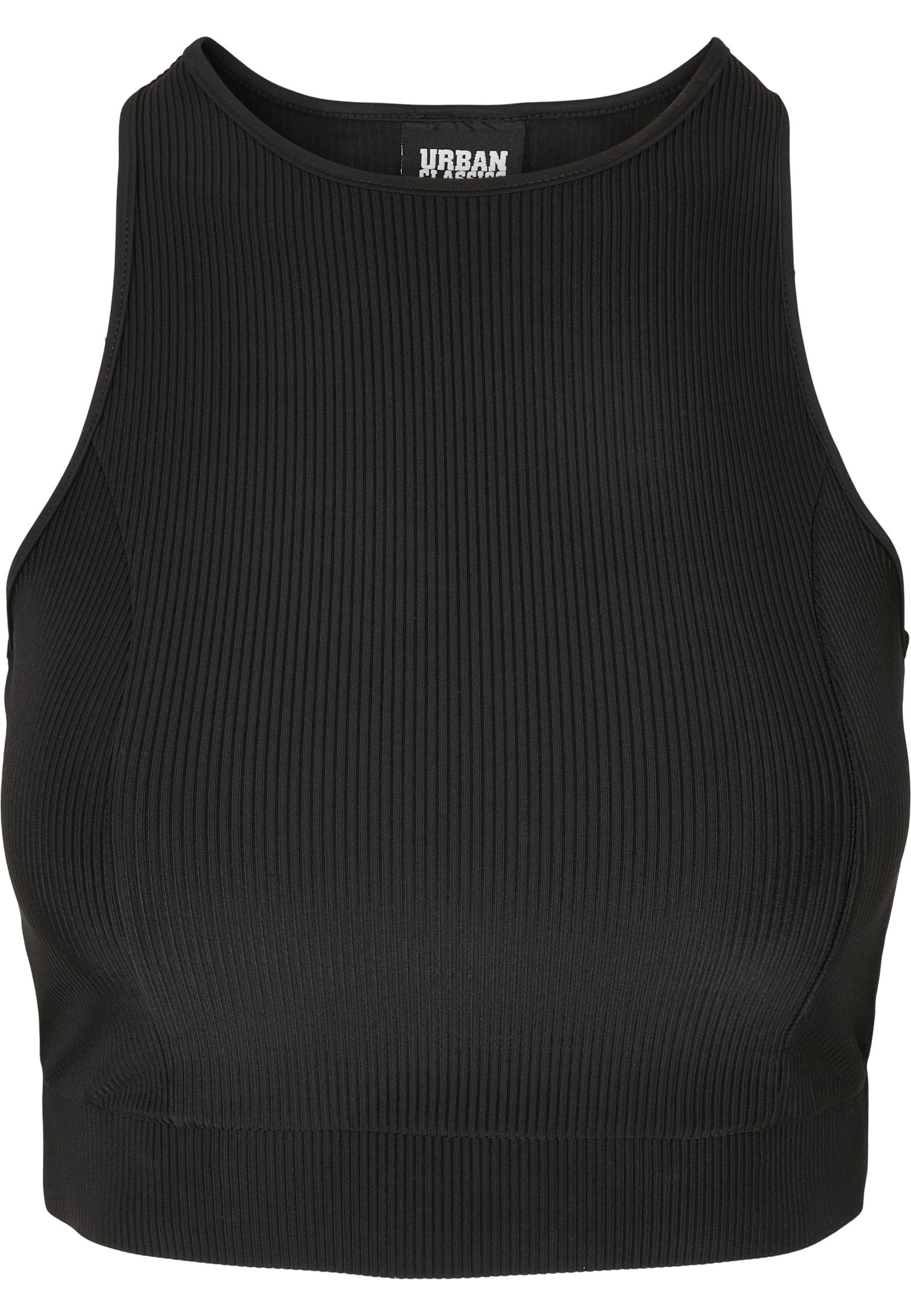 URBAN CLASSICS Sport-BH Urban Classics Damen Ladies Cropped Shiny Rib Top