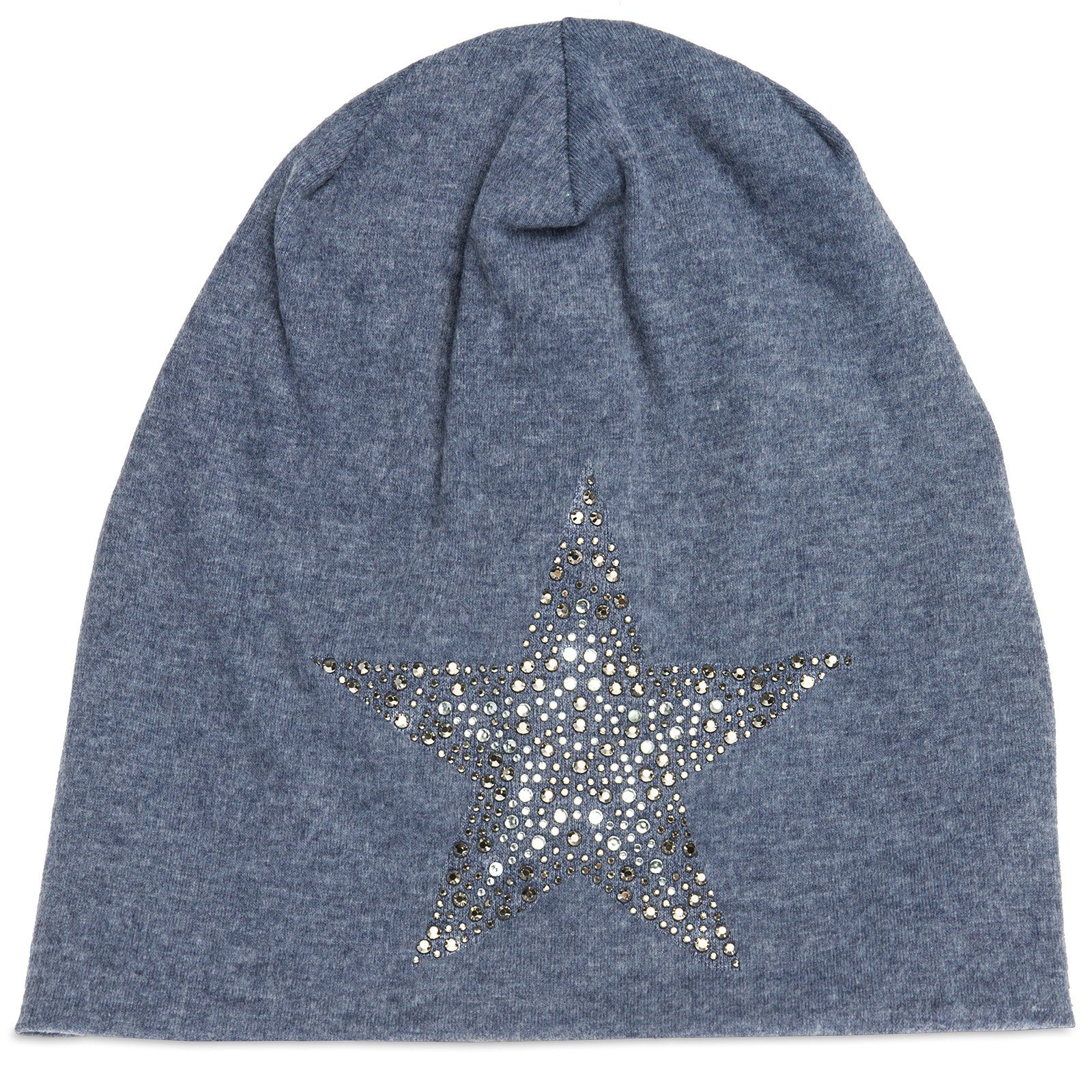 Caspar Beanie MU153 Mütze mit Strass Stern und warmem Flanell Stoff günstig online kaufen