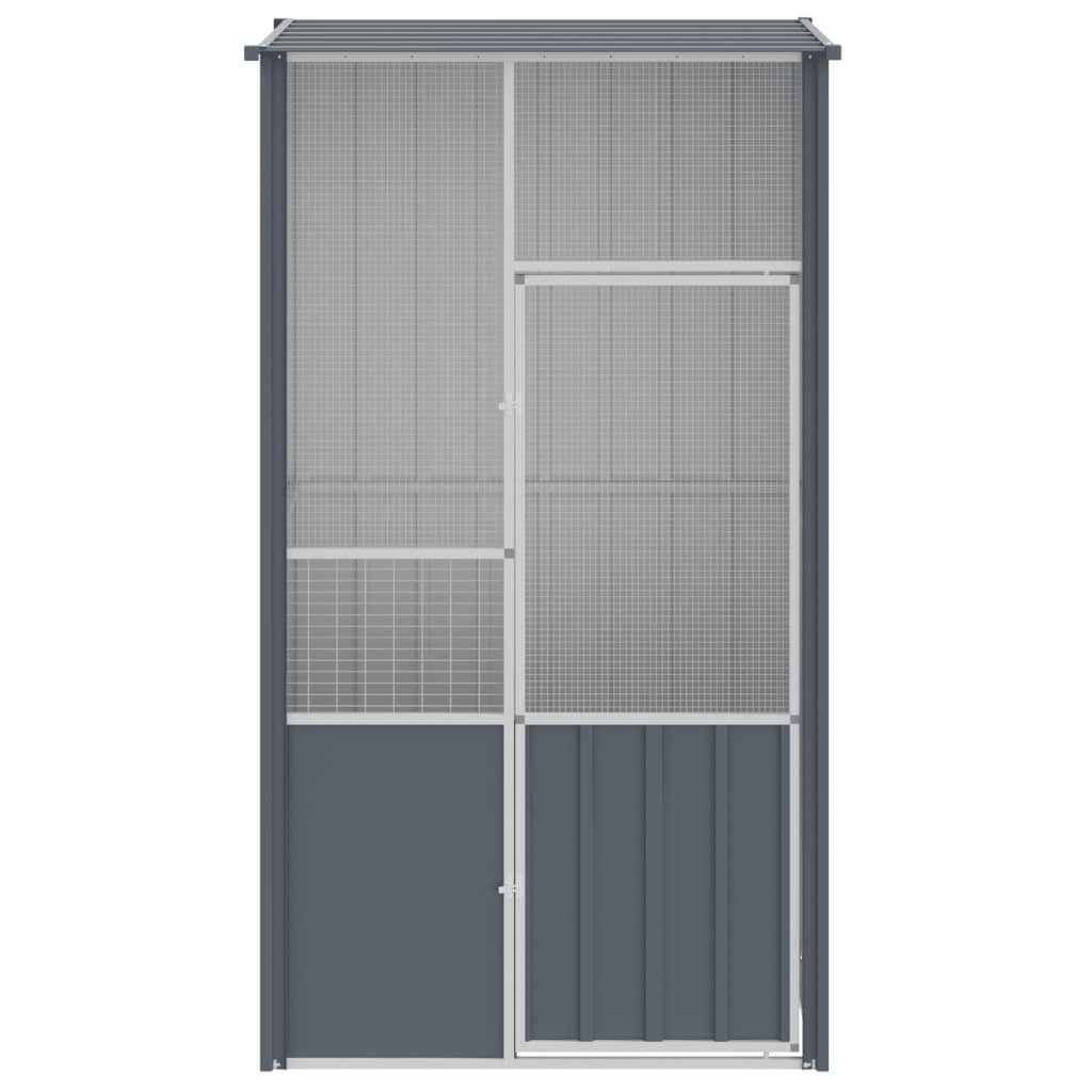 vidaXL Voliere, Anthrazit 115x78x200 cm Verzinkter Stahl