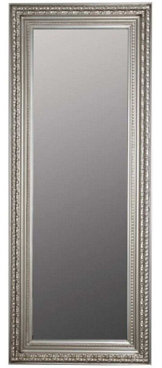 Casa Padrino Barockspiegel Barock Wandspiegel Silber 60 x H. 150 cm - Handgefertigter Spiegel im Barockstil
