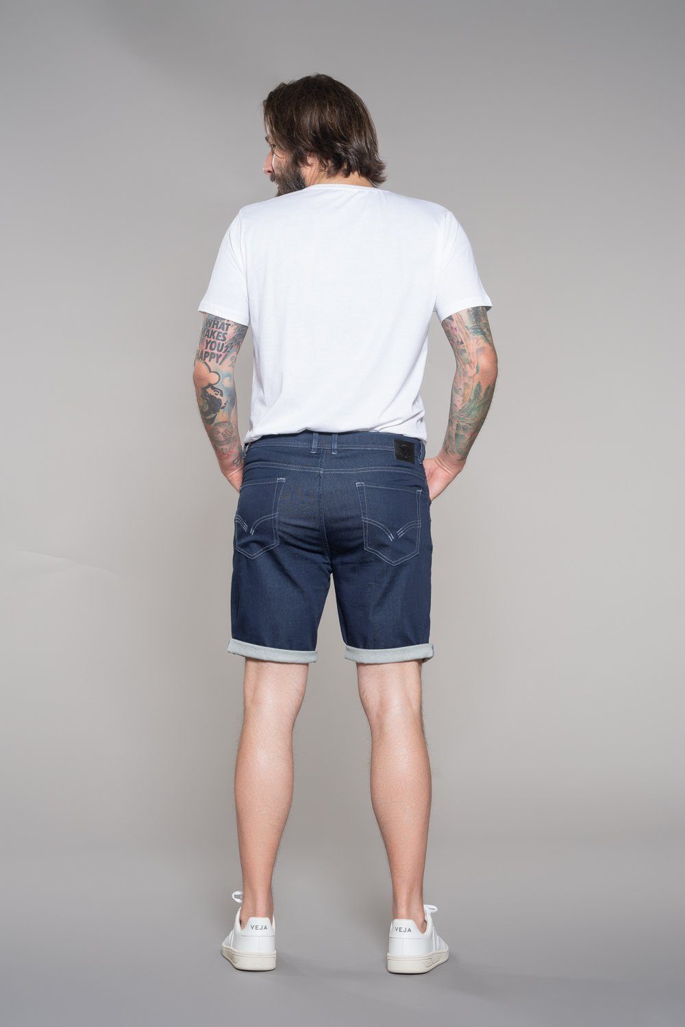 5-Pocket-Style, Denim Summer Jeansbermudas fv-Wed:ding, Blue Feuervogl Classic Unisex Bermuda,