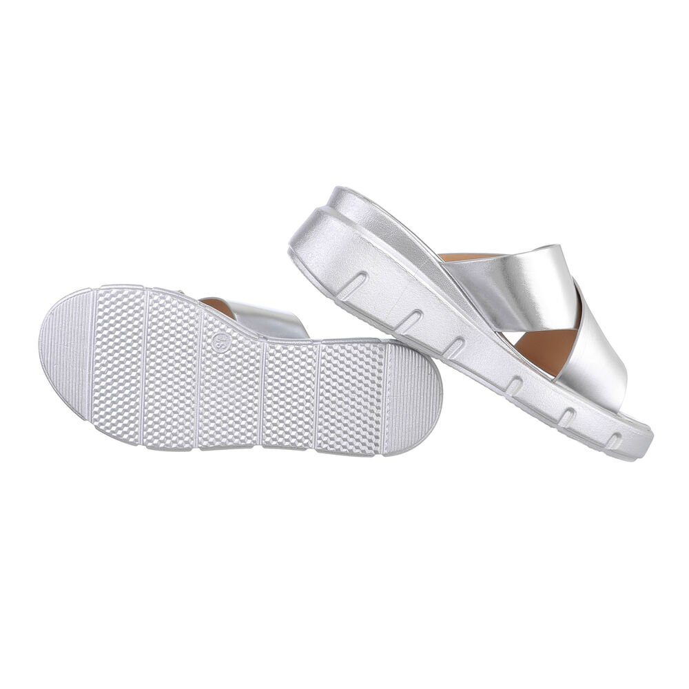 Ital-Design Damen Mules Freizeit Plateausandaletten (85698044) Keilabsatz/W günstig online kaufen