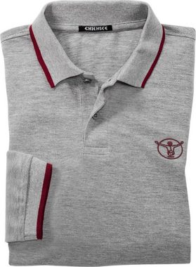 Chiemsee Langarm-Poloshirt aus formstabilem Baumwoll-Piqué