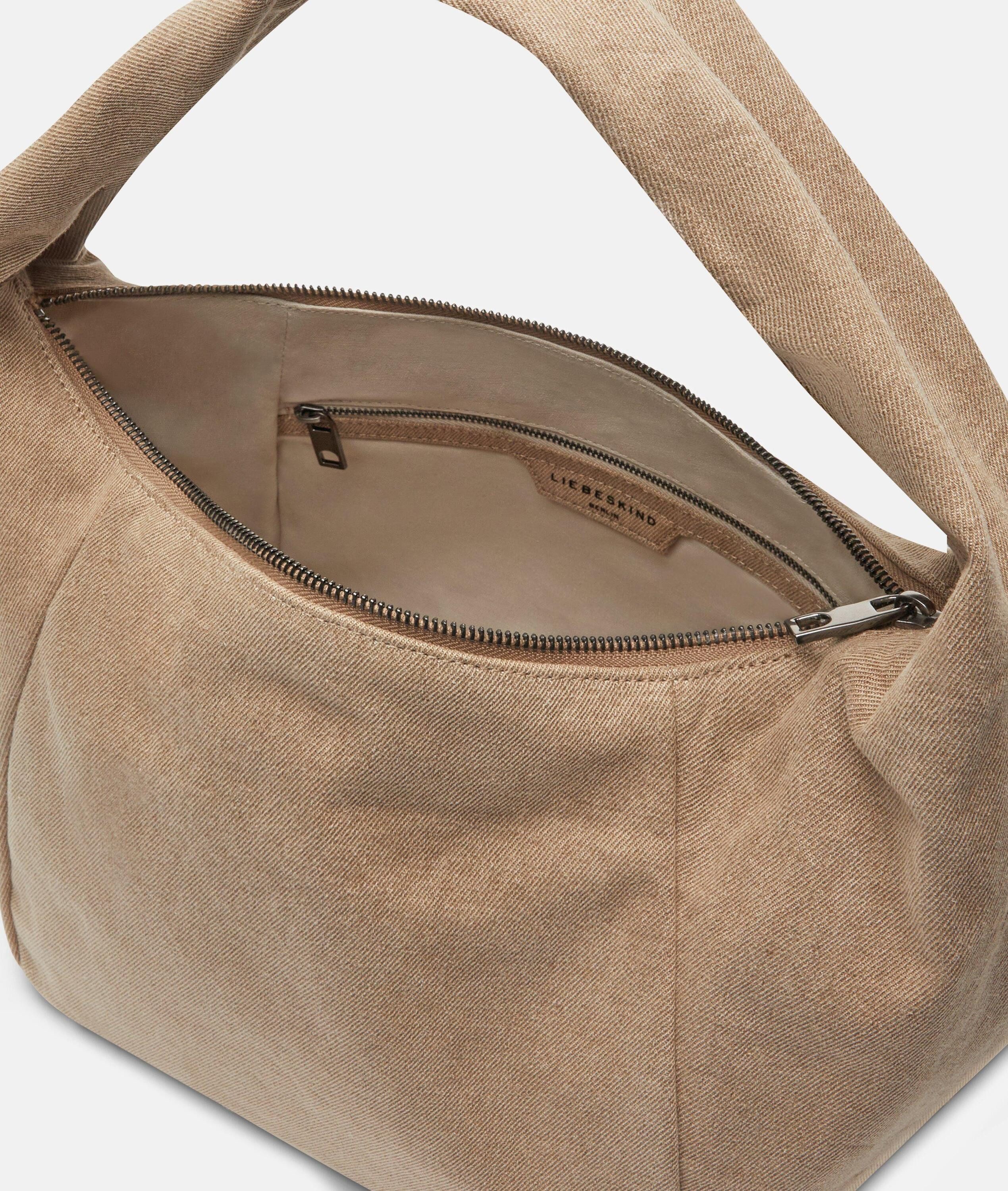 Liebeskind Berlin Schultertasche Denim Farrah Hobo M, Geräumige Hobo-Bag aus Denim