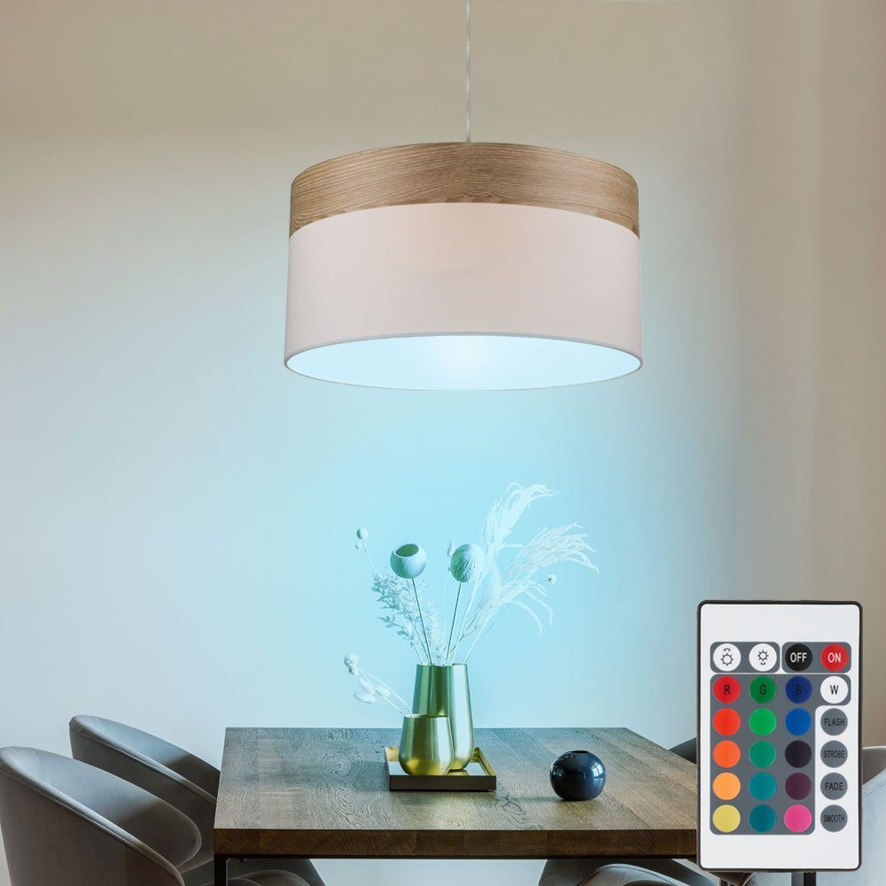 dimmbar LED etc-shop Pendelleuchte, inklusive, Hängeleuchte Farbwechsel, mit Warmweiß, Leuchtmittel LED Fernbedienung Esstischlampe