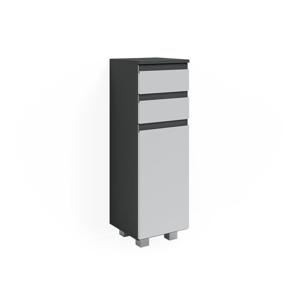 Vicco Midischrank J-Shape Weiß/Anthrazit 30 x 95 cm günstig online kaufen