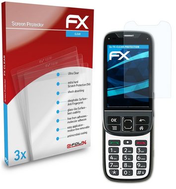 atFoliX Schutzfolie Displayschutz für Doro PhoneEasy 740, (3 Folien), Ultraklar und hartbeschichtet