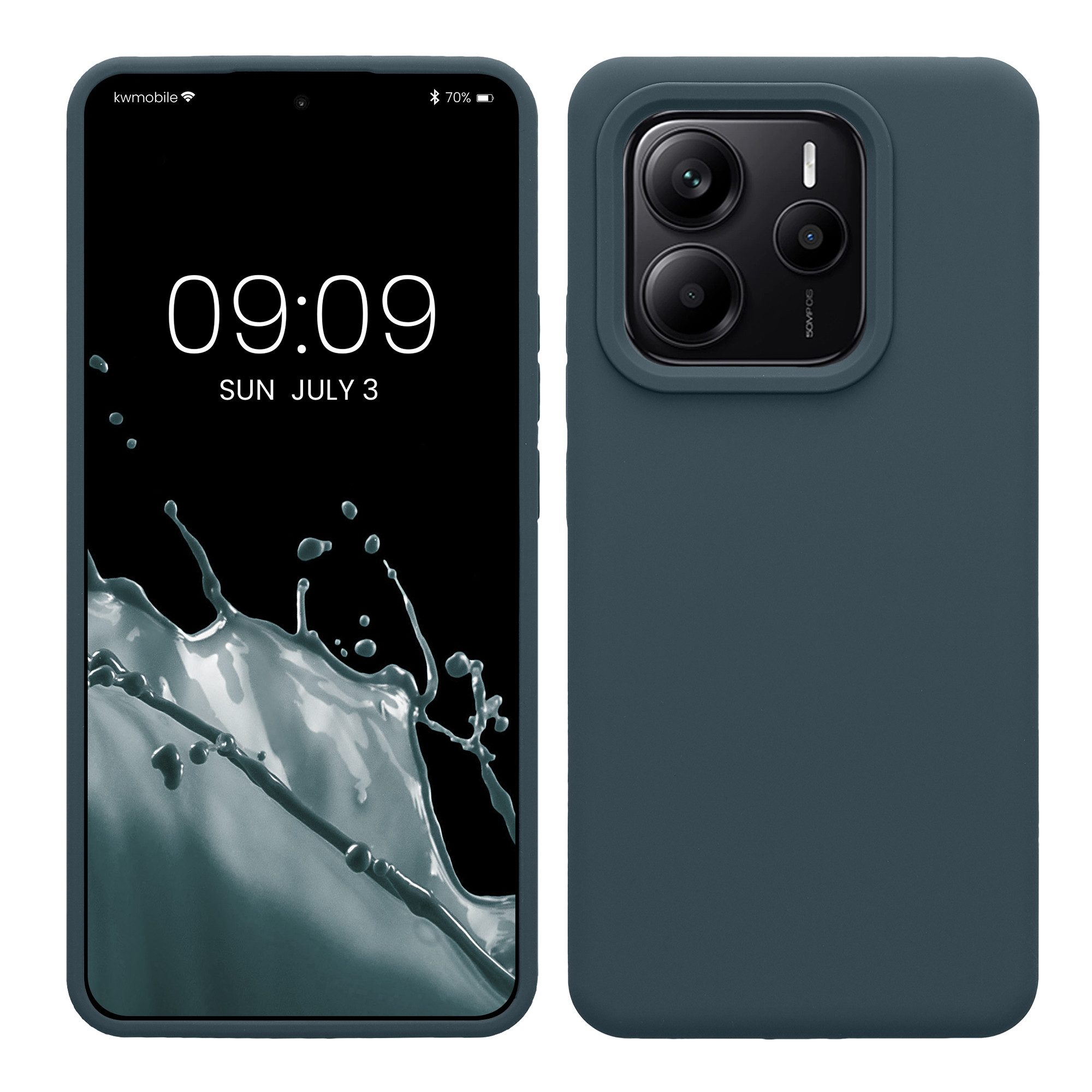 kwmobile Handyhülle Handyhülle für Xiaomi Redmi Note 14 5G (Nicht für 4G) Hülle, Weiches Handy Silikon Case - Schutzhülle Cover