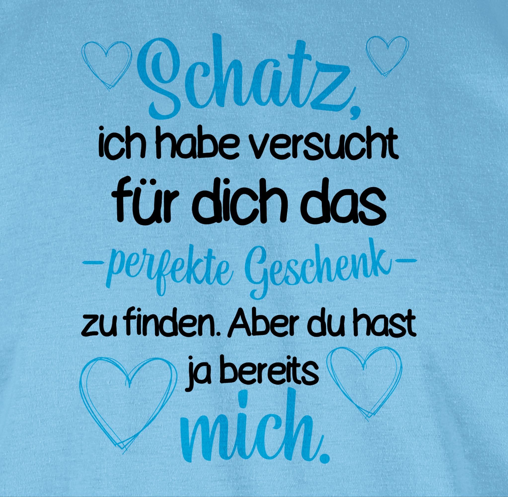 Geschenke 3 finden Shirtracer Weihnachten Valentinstag Partner Liebe Perfekte Valentinstag zu Hellblau Partner T-Shirt Geschenk