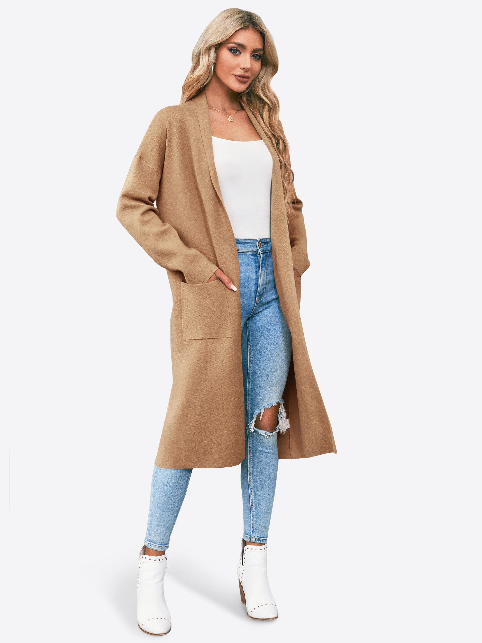 Imily Bela Cardigan Damen Oversize-Langcardigan mit günstig online kaufen